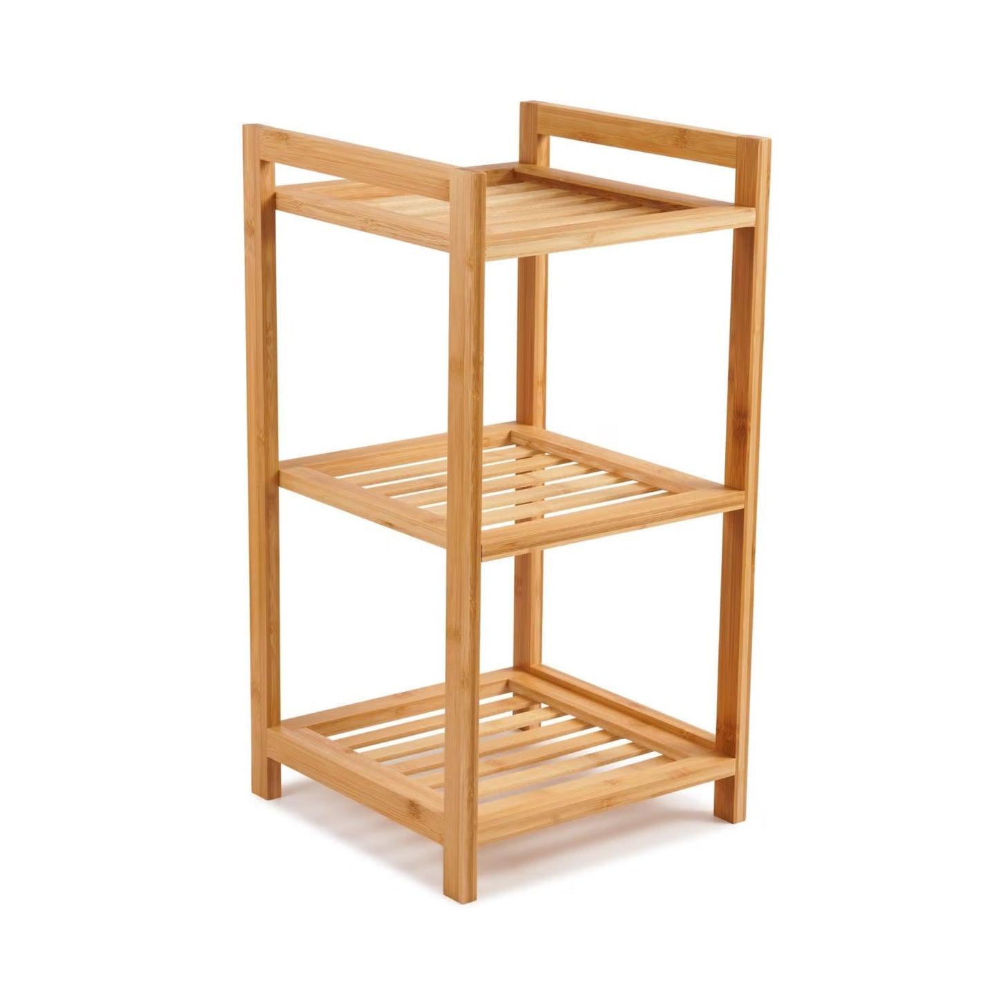 3-Tier Bamboo Bath Rack, 30x30x57cm, Natural Finish