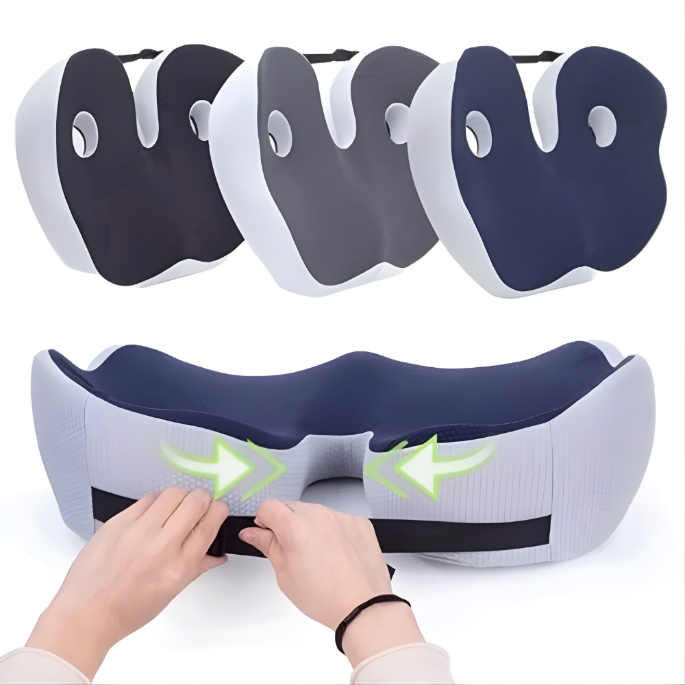 Adjustable Memory Foam Sit Bone Relief Seat Cushion