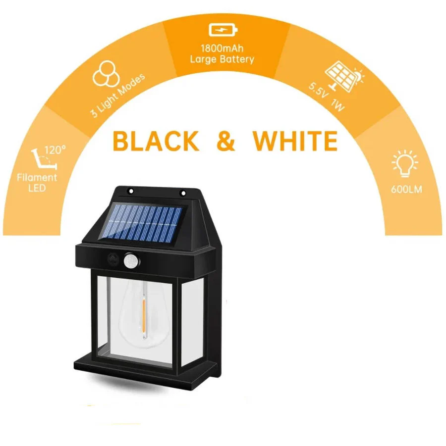 Solar Wall Lamp Outdoor, Set of 2