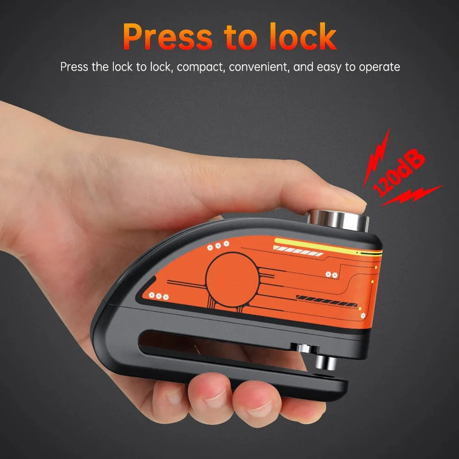 Motorcycle Disc Lock Alarm with 120dB Siren