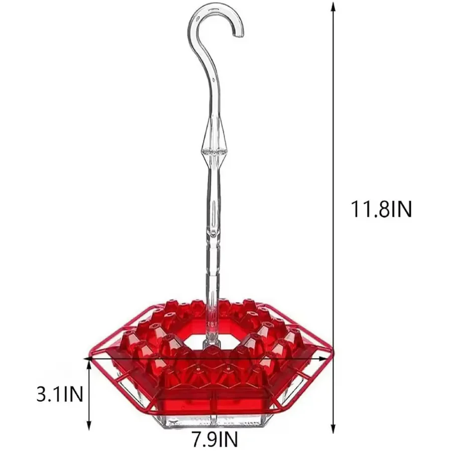 Hanging Hummingbird Feeder Leak Proof Design with Ant Protection & Perch
