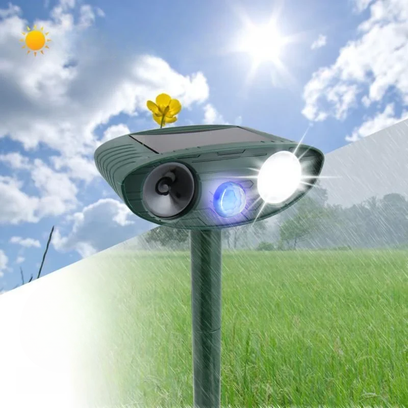 Ultrasonic Deer Repeller, Pack of 4 Solar Powered Repellers