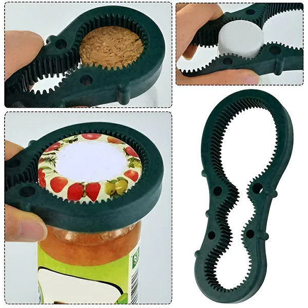 Hands-Free Electric Can Opener with Built-In Bottle Opener