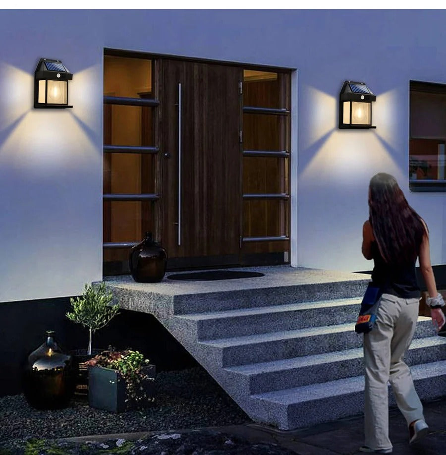 Solar Wall Lamp Outdoor, Set of 2