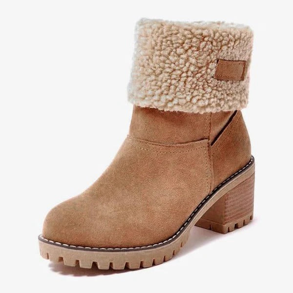 Women's Block Heel Snow Boots, Warm and Stylish Boots
