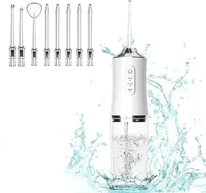Rechargeable Water Flosser with Replaceable Nozzles