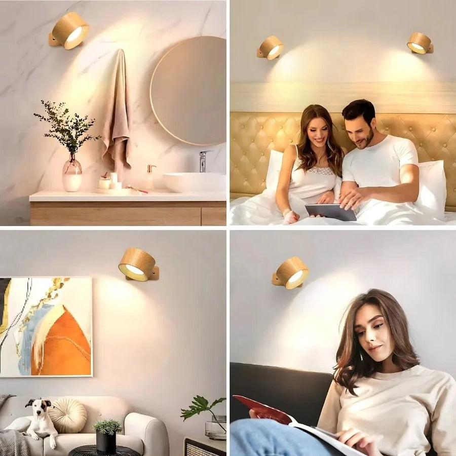 Rechargeable Wall Light with 360° Rotation