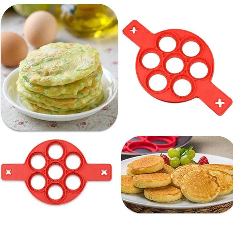 Non-Stick Aluminum Pancake Pan with Multiple Compartments, 15 in