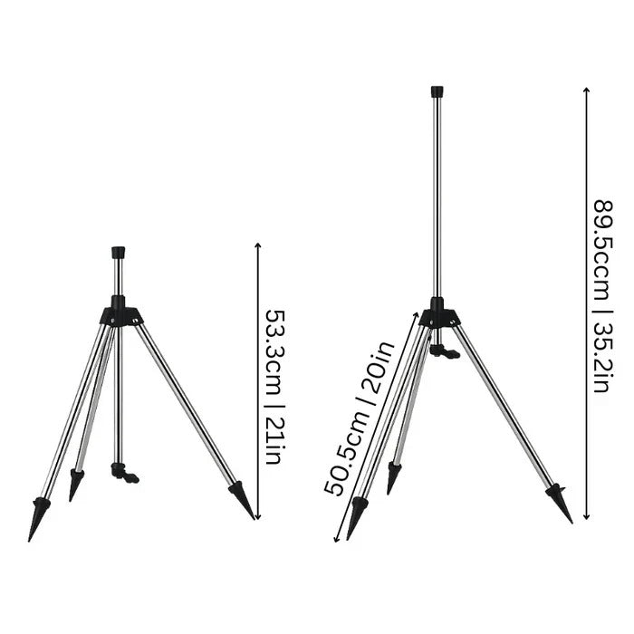 Adjustable Rotating Tripod Sprinkler with High Pressure Water Flow