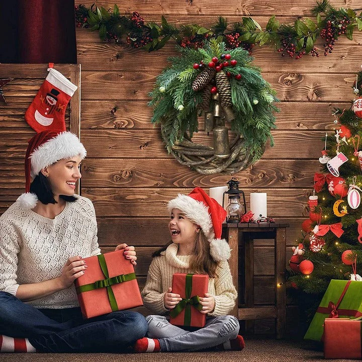 Bohemian Style Christmas Wreath with Handmade Vine and Dried Floral Décor