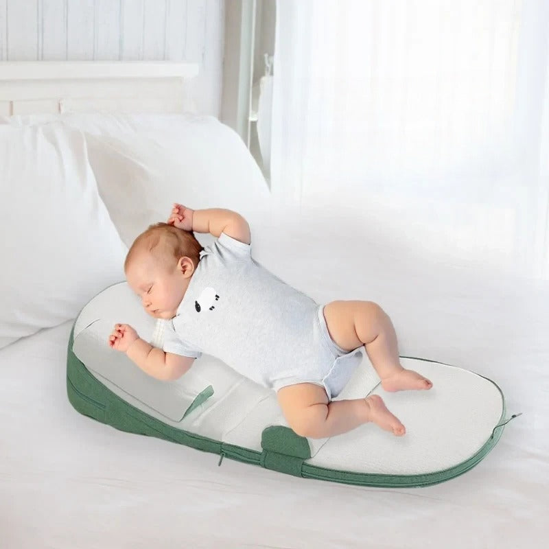 Baby Wedge Side Sleeping Pillow Bed, Reflux Anti Roll Newborn Bed