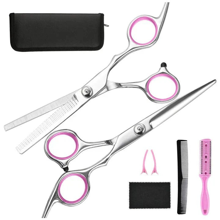 Haircutting Set with Stainless Steel Scissors and Accessories