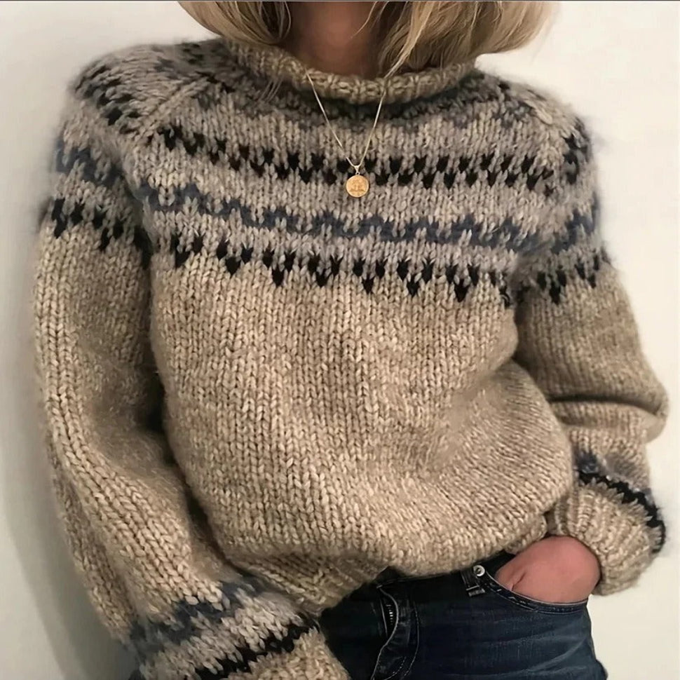 Traditional Icelandic Wool Turtleneck Sweater for Winter Wear