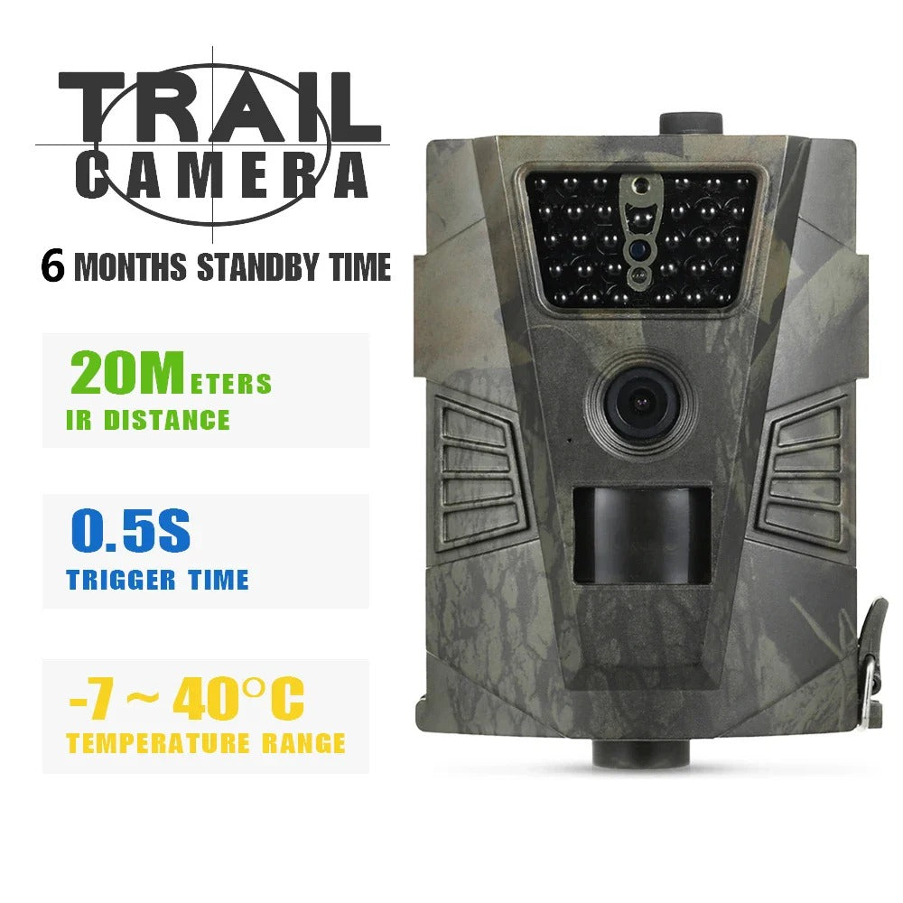 Outdoor Trail Camera with Motion Detection and Infrared LEDs