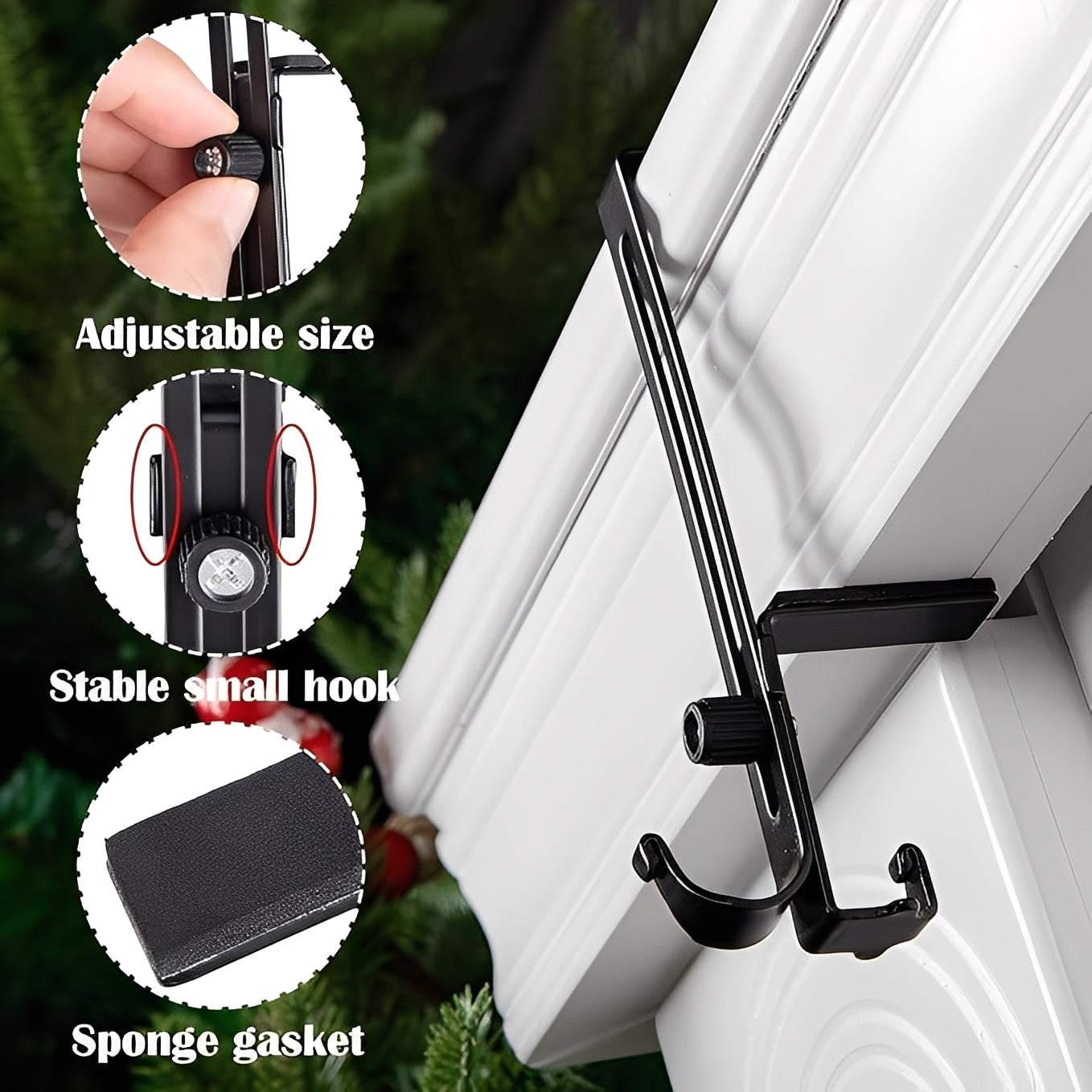 Garland and Stocking Mantel Hangers 2-in-1 Adjustable Design