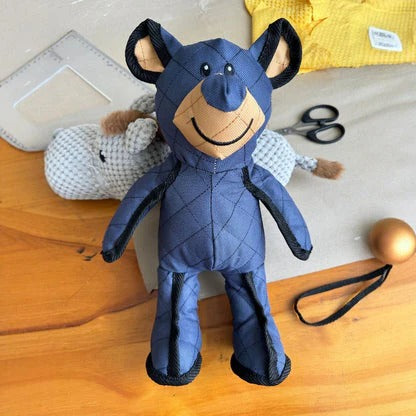 Plush Bear Dog Toy with Squeaker for Indoor Play