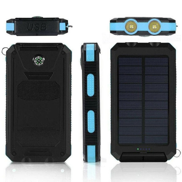 Solar Power Bank Charger with Waterproof Design