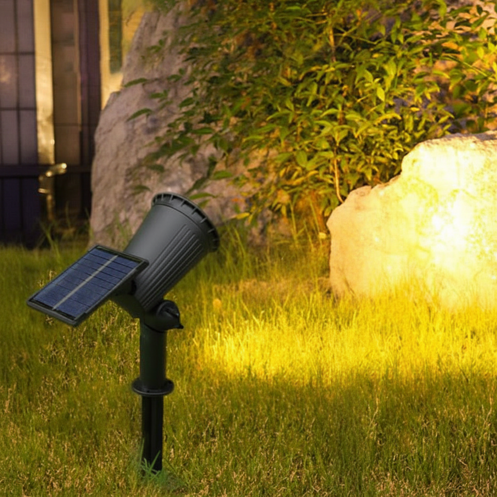 Solar Landscape Spotlight with 90 Degree Tilt and 9 Color Modes – Klyvera