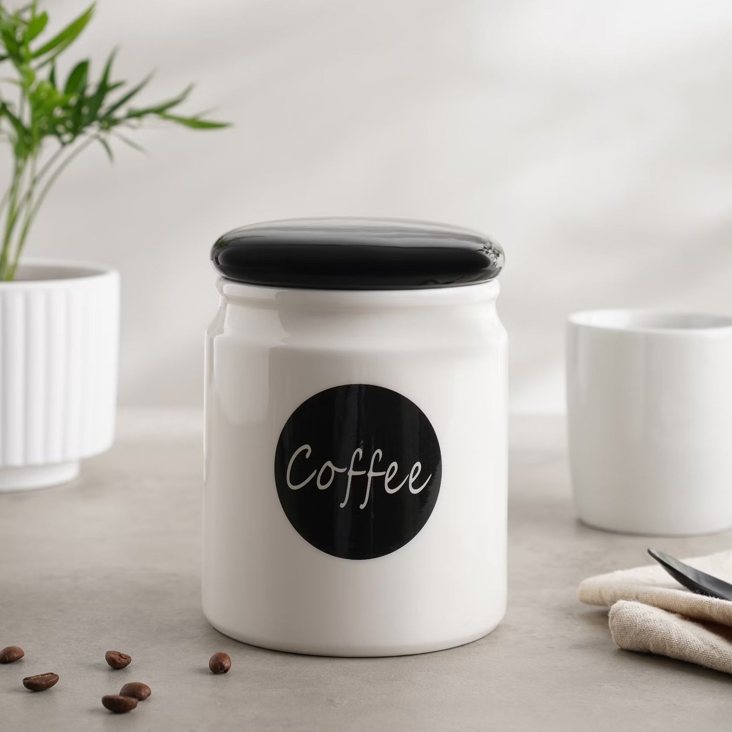 Aros Coffee Canister 800ml, White