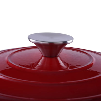 Enameled Cast Iron Cooking Pot 2L, Ombre Red