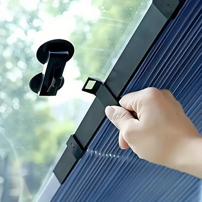 Retractable Car Windshield Sunshade Curtain Set for Front and Rear Windshields