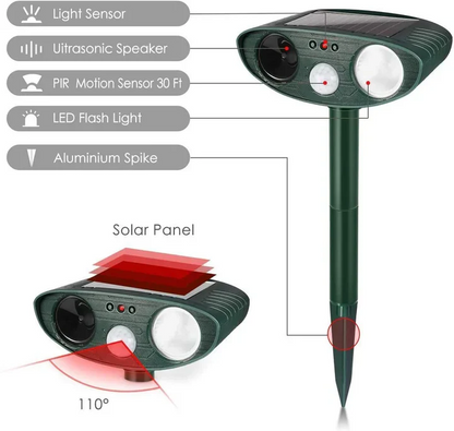 Solar Powered Ultrasonic Chipmunk Repeller