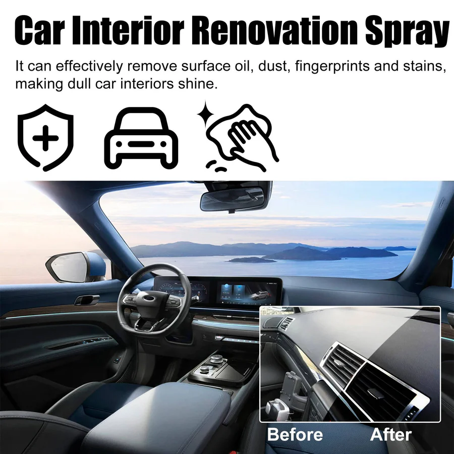 Professional Car Interior Cleaner Set of 3