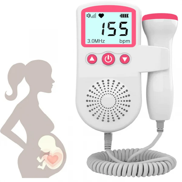 Fetal Doppler Heart Rate Monitor, Home Pregnancy and Baby Fetal Heart Rate Sound Detector