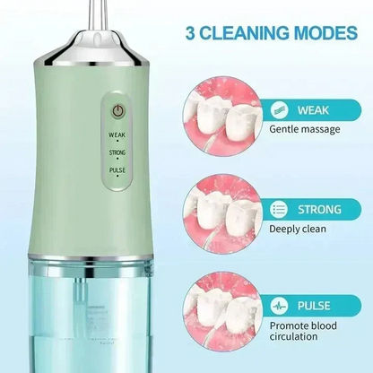 Rechargeable Water Flosser with Replaceable Nozzles