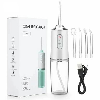 Rechargeable Water Flosser with Replaceable Nozzles