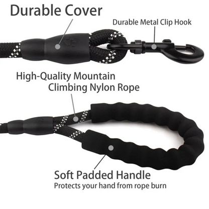 Reflective Dog Leash with Padded Handle