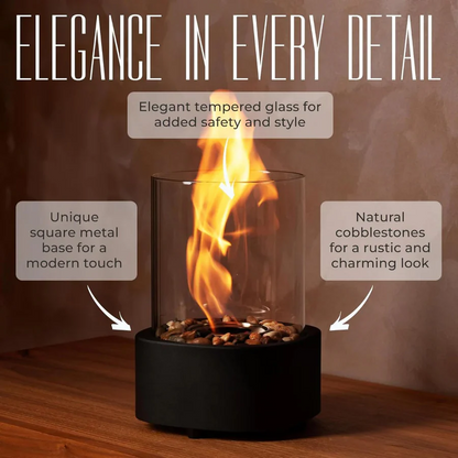 Mini Portable Glass Tabletop Fireplace