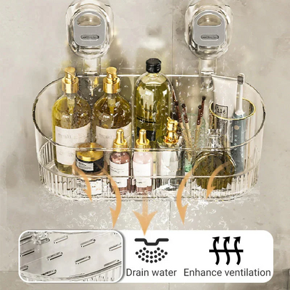 Suction Cup Storage Rack for Bathroom Essentials