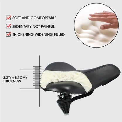 Memory Foam Bike Saddle with Ventilation for Long Rides