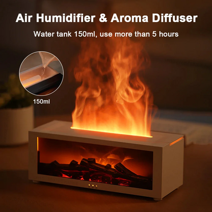 Air Humidifier and Air Purifier with Aromatherapy Flame Effect