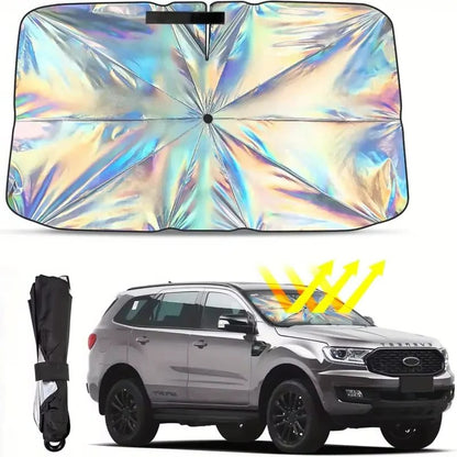 Windshield Sun Shade, Umbrella Foldable UV Blocking Car Sunshade