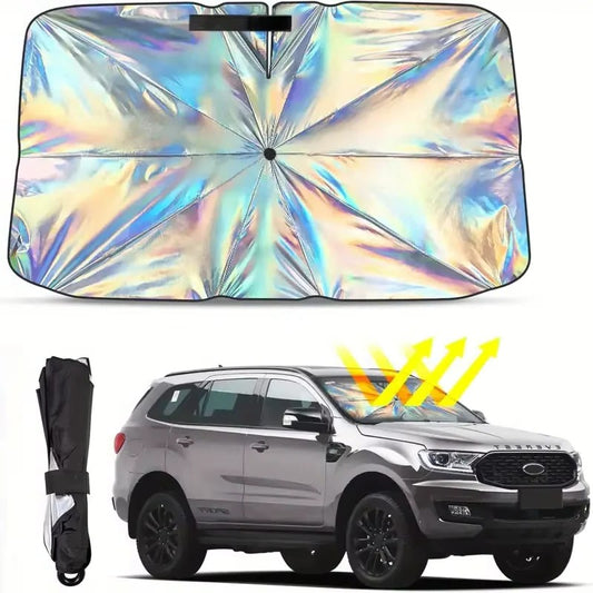 Windshield Sun Shade, Umbrella Foldable UV Blocking Car Sunshade