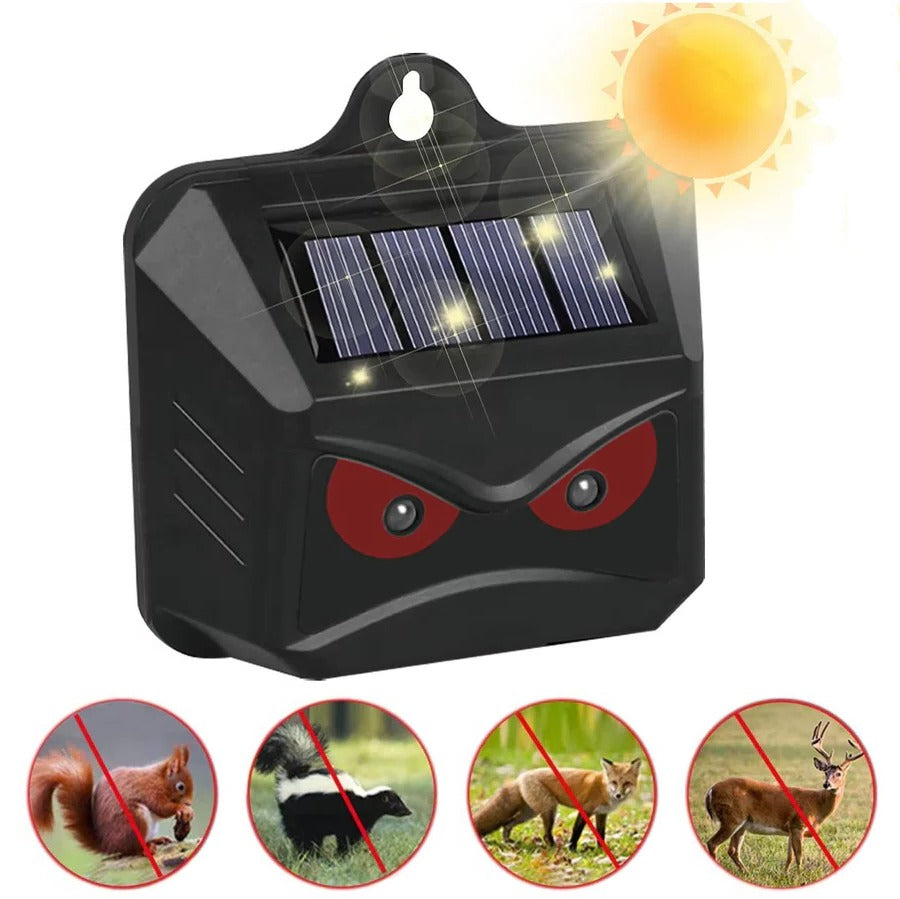 Solar Powered Ultrasonic Animal Repellent, Set of 2