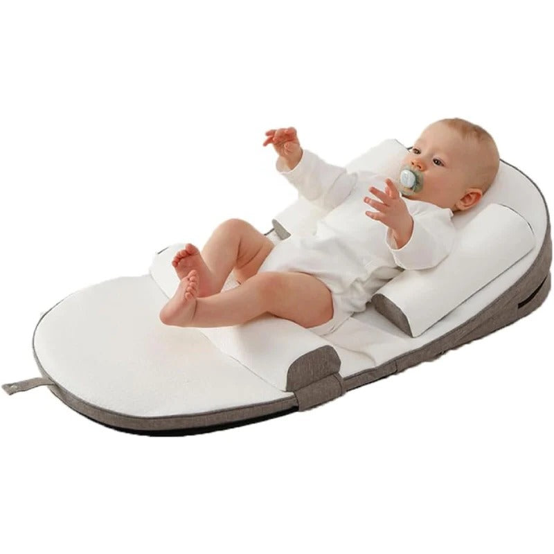 Baby Wedge Side Sleeping Pillow Bed, Reflux Anti Roll Newborn Bed