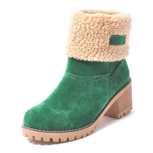 Women's Block Heel Snow Boots, Warm and Stylish Boots