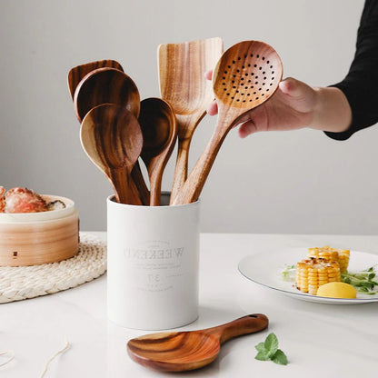 Kitchen Set Made of Natural Teak Wood