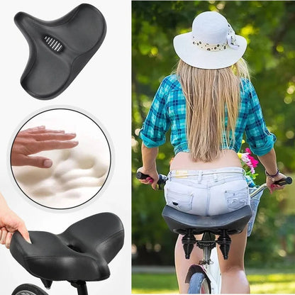 Memory Foam Bike Saddle with Ventilation for Long Rides