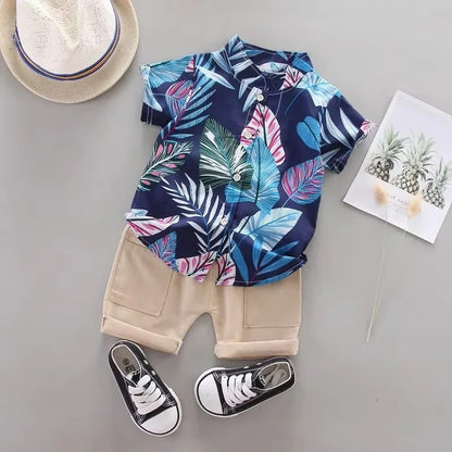 Baby Boy Outfit Summer Clothes – Set of 2, Top and Shorts