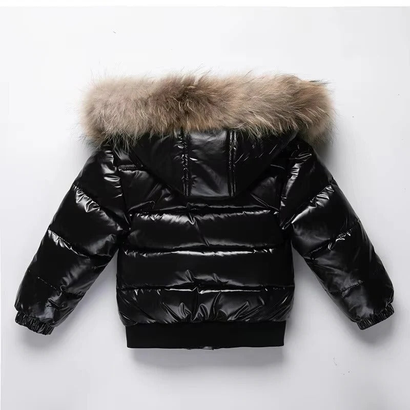 Kids Waterproof Down Parka – Winter Coat with Fur Hood