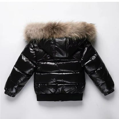 Kids Waterproof Down Parka – Winter Coat with Fur Hood