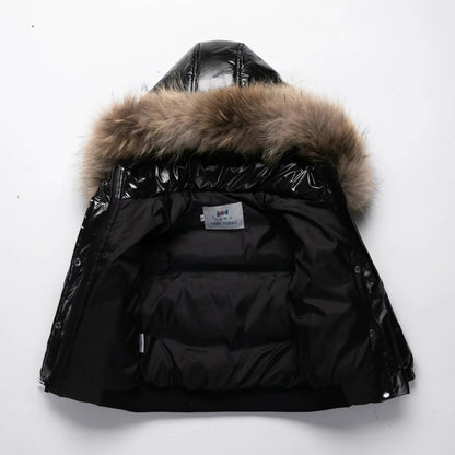 Kids Waterproof Down Parka – Winter Coat with Fur Hood