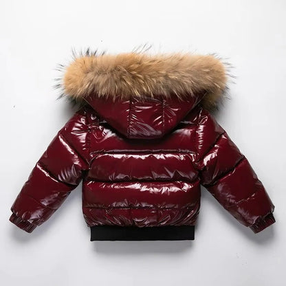 Kids Waterproof Down Parka – Winter Coat with Fur Hood