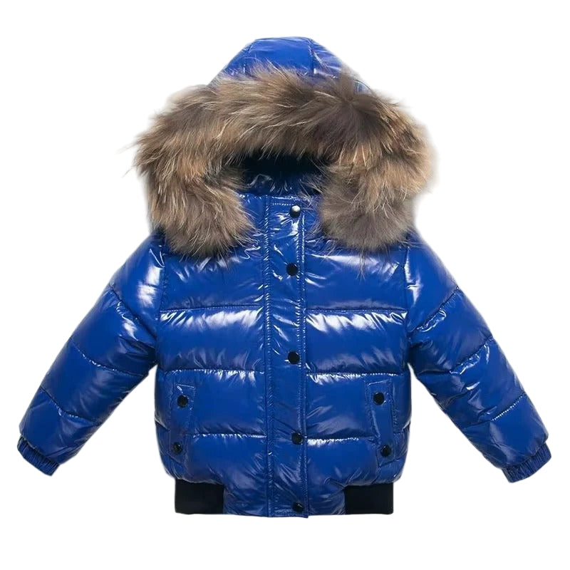 Kids Waterproof Down Parka – Winter Coat with Fur Hood