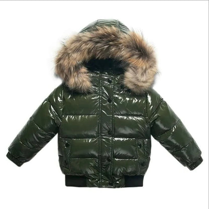 Kids Waterproof Down Parka – Winter Coat with Fur Hood