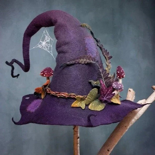 Classic Felt Witch Hats for Halloween Parties & Costumes